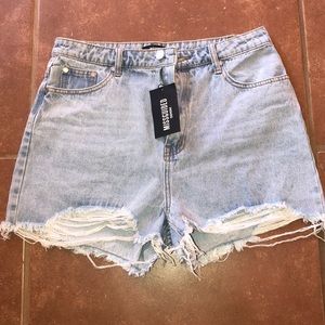brand new distressed denim shorts!!